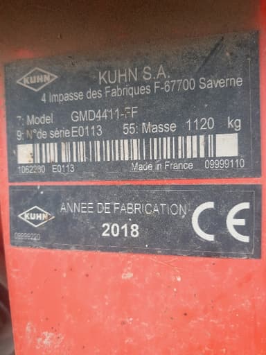 Faucheuse KUHN GMD 4411-FF - photo 3