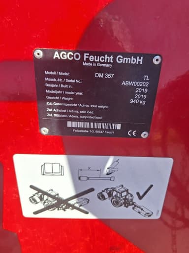 Faucheuse MASSEY FERGUSON DM 357 Tl  - photo 3