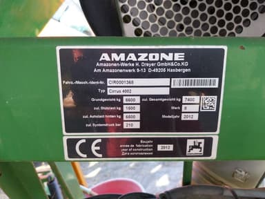 Semoir simplifié AMAZONE Cirrus 4002 - photo 5