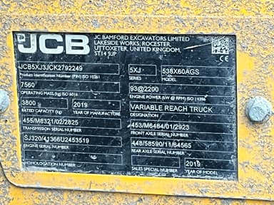 Telescopique JCB 538-60 AGRI SUPER PS6 - photo 5