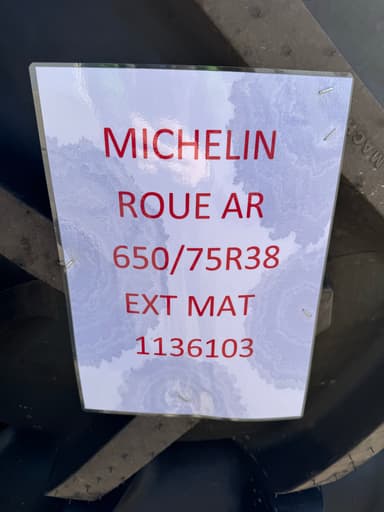 Roues Michelin  650/75R38 - 600/65R28 - photo 2