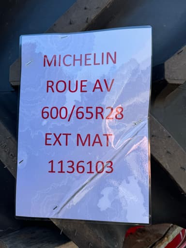 Roues Michelin  650/75R38 - 600/65R28 - photo 3