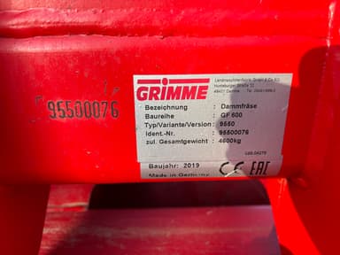 Fraise butteuse GRIMME Gf 600 - photo 5