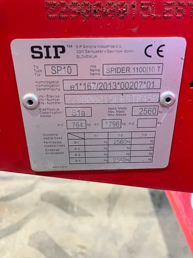 Faneuse SIP SPIDER 1100/10T - photo 5