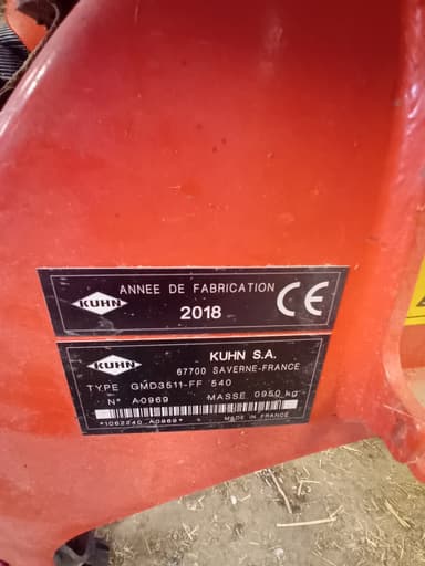 Faucheuse KUHN GMD 3511-FF 540 - photo 3