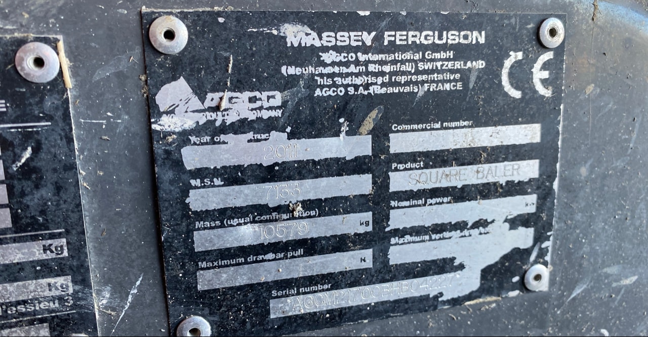 Presse haute densite MASSEY FERGUSON 2170 TP - photo slide 6