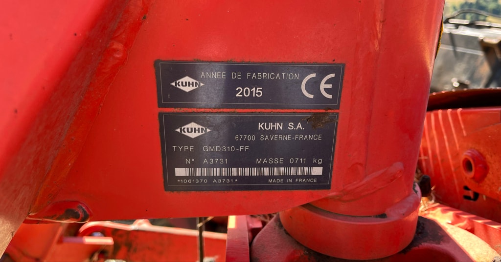 Faucheuse KUHN GMD 310-FF - photo slide 5