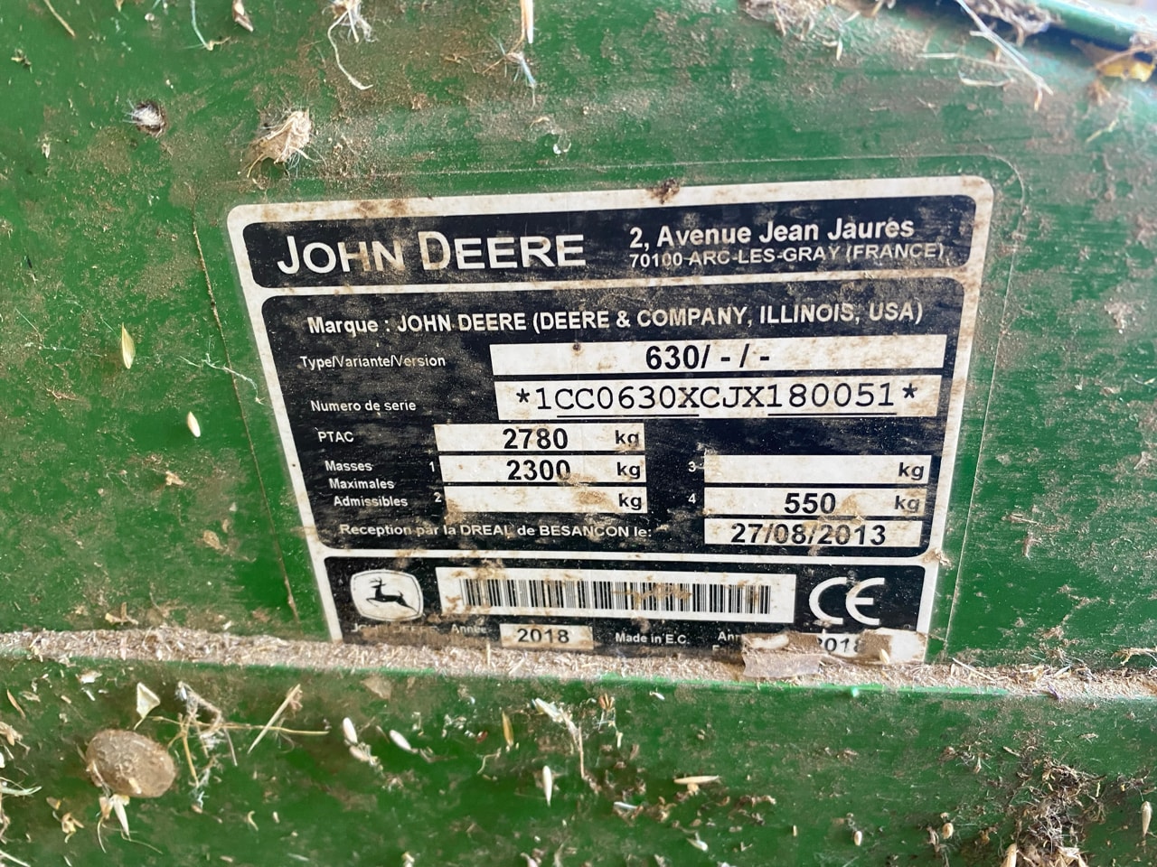 Faucheuse conditionneuse JOHN DEERE 630 - photo slide 3