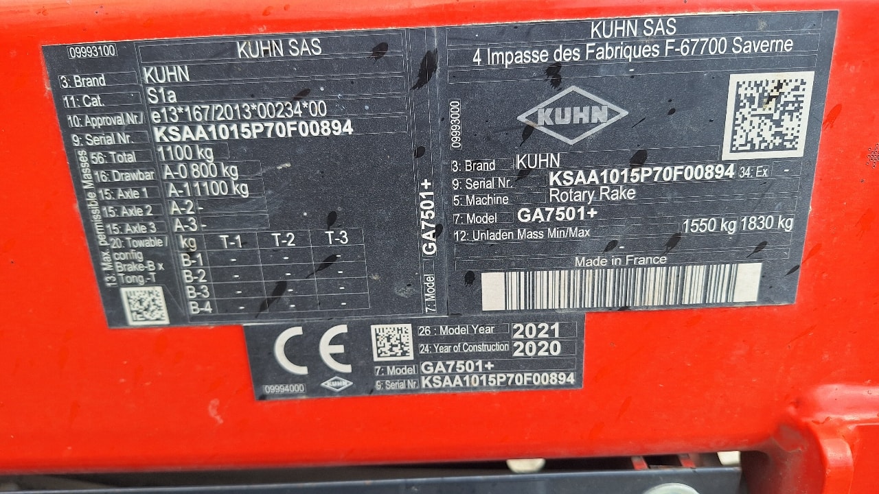 Andaineur KUHN GA 7501+ - photo slide 6