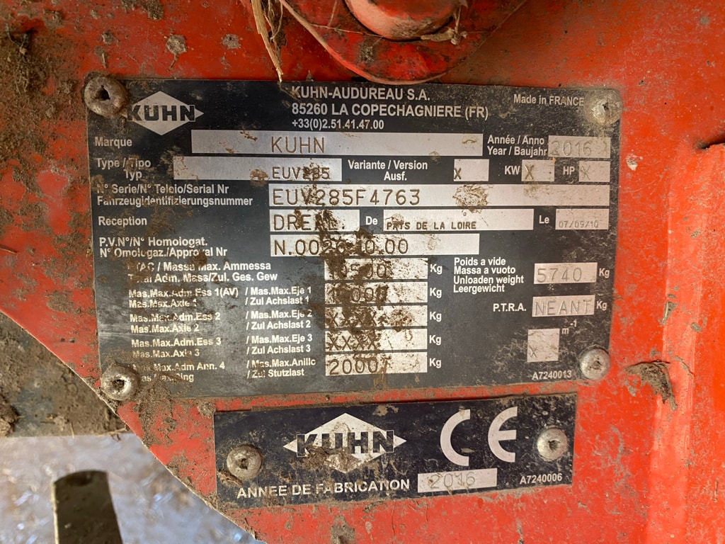 Melangeuse KUHN Profile EUV 285 - photo slide 21