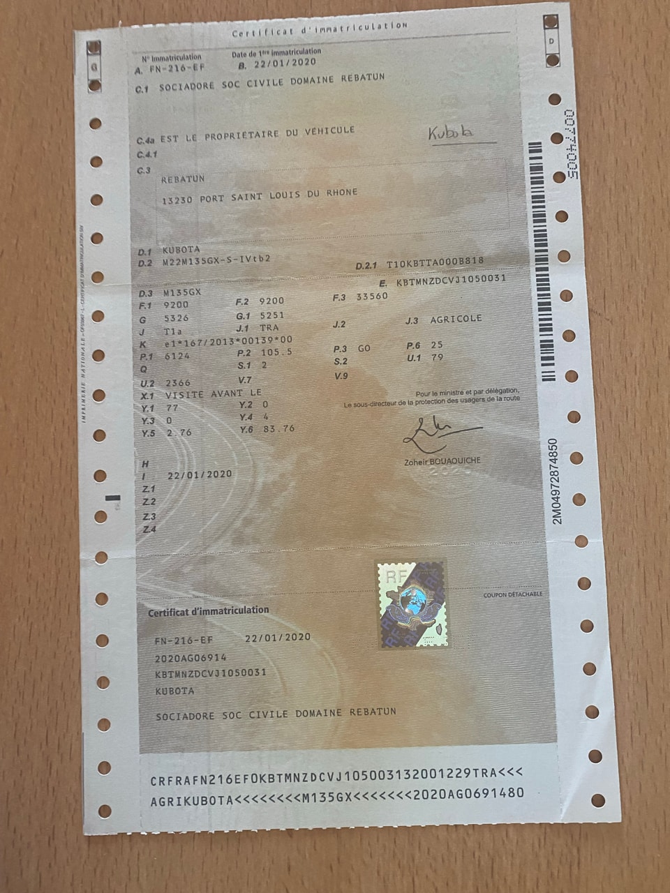 Tracteur KUBOTA M135GX-IV - photo slide 13