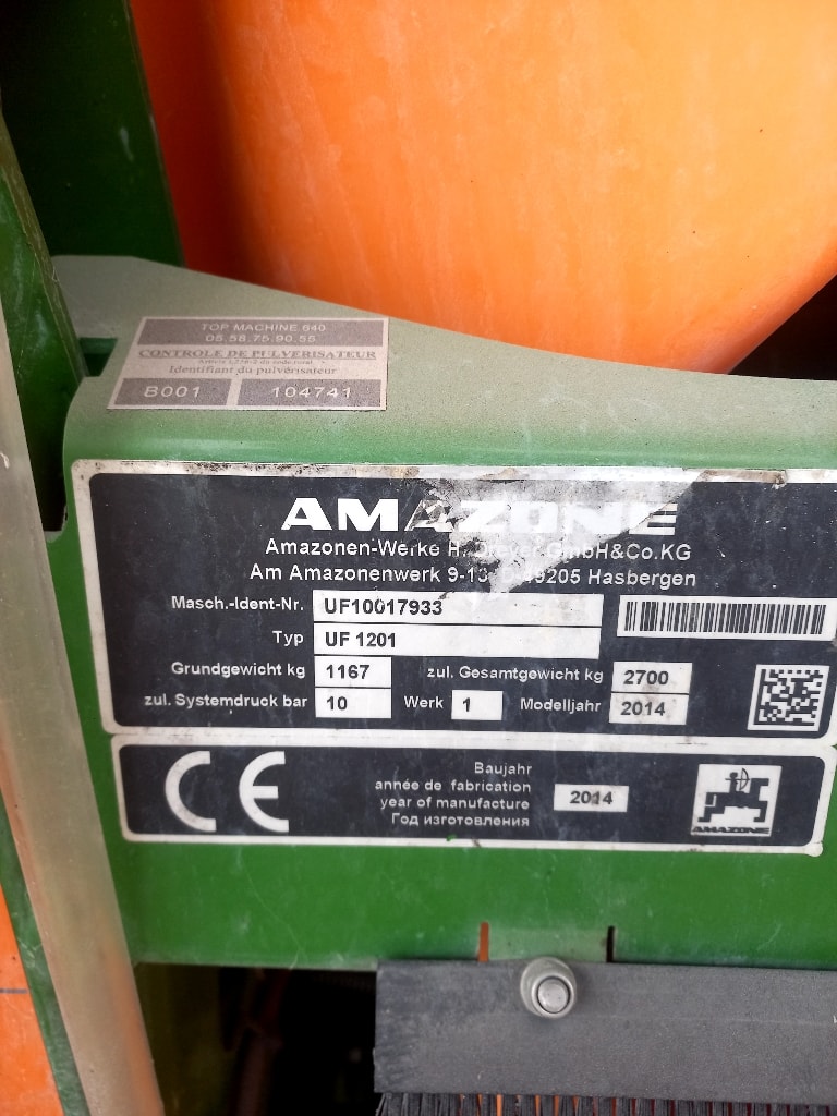 Pulverisateur AMAZONE UF1201 FT 1001 - photo slide 10