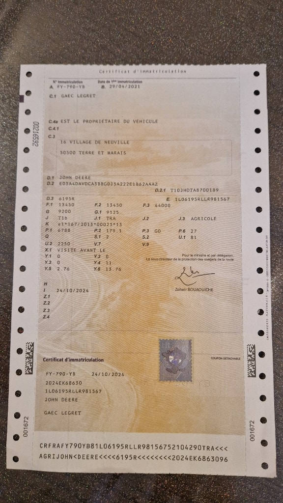 Tracteur JOHN DEERE 6195R - photo slide 11