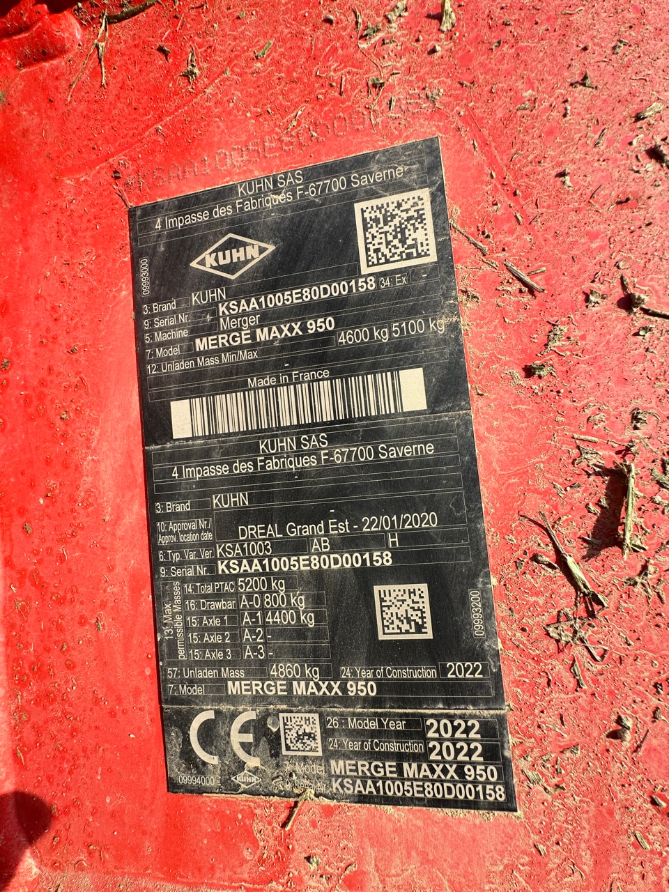 Andaineur KUHN MERGE MAXX 950 - photo slide 4