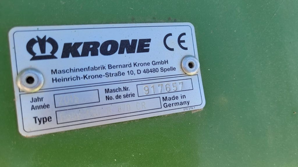 Faucheuse conditionneuse KRONE B 870 CR - photo slide 11