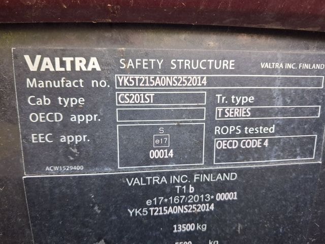 Tracteur VALTRA T215 - photo slide 23