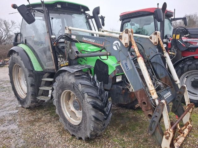 Tracteur chargeur DEUTZ FAHR AGROTRON 90 + FAUCHEUX F200 - photo slide 1