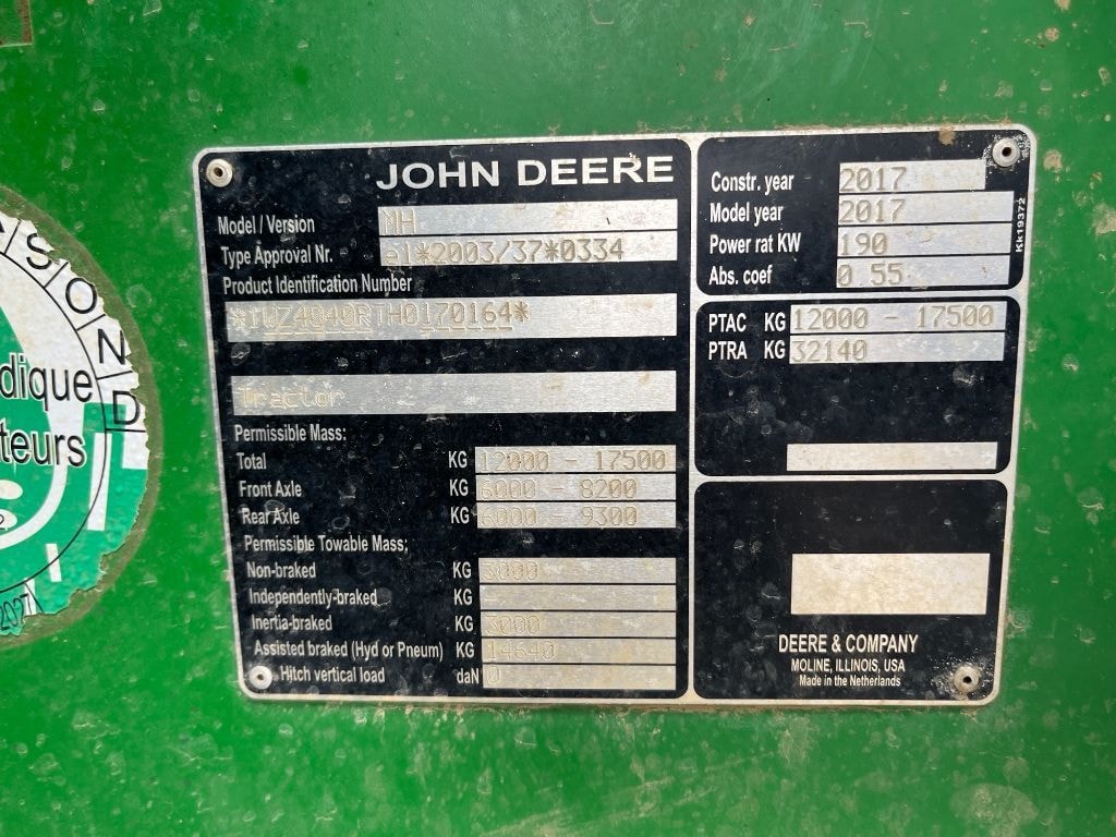 Pulverisateur automoteur JOHN DEERE R4040i - photo slide 10