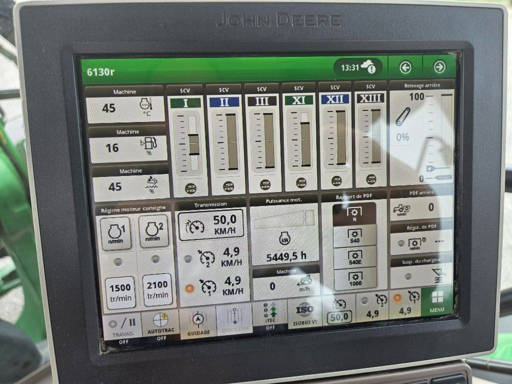 Tracteur chargeur JOHN DEERE 6130R - photo slide 7