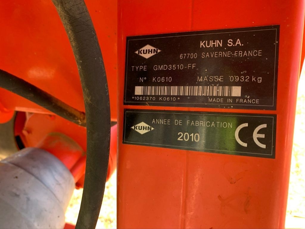 Faucheuse KUHN GMD 3510 - photo slide 11