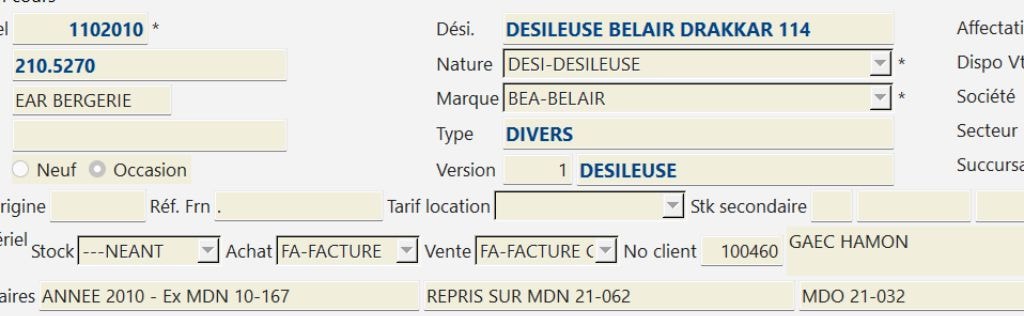 Melangeuse BELAIR Drakkar 114 - photo slide 3