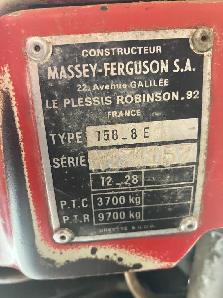 Tracteur MASSEY FERGUSON 158 - photo slide 18