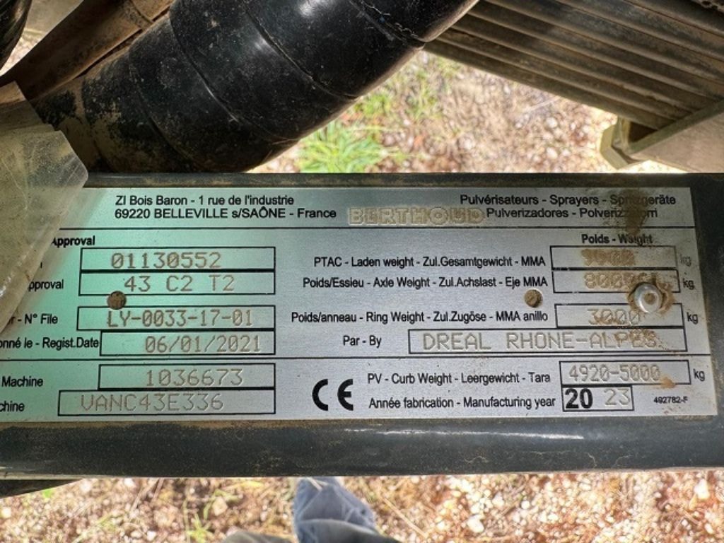 Pulverisateur BERTHOUD Vantage 43-46 - photo slide 10