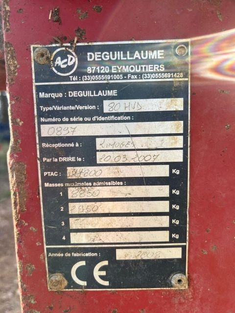 Epandeur fumier DEGUILLAUME 80 HVD - photo slide 5