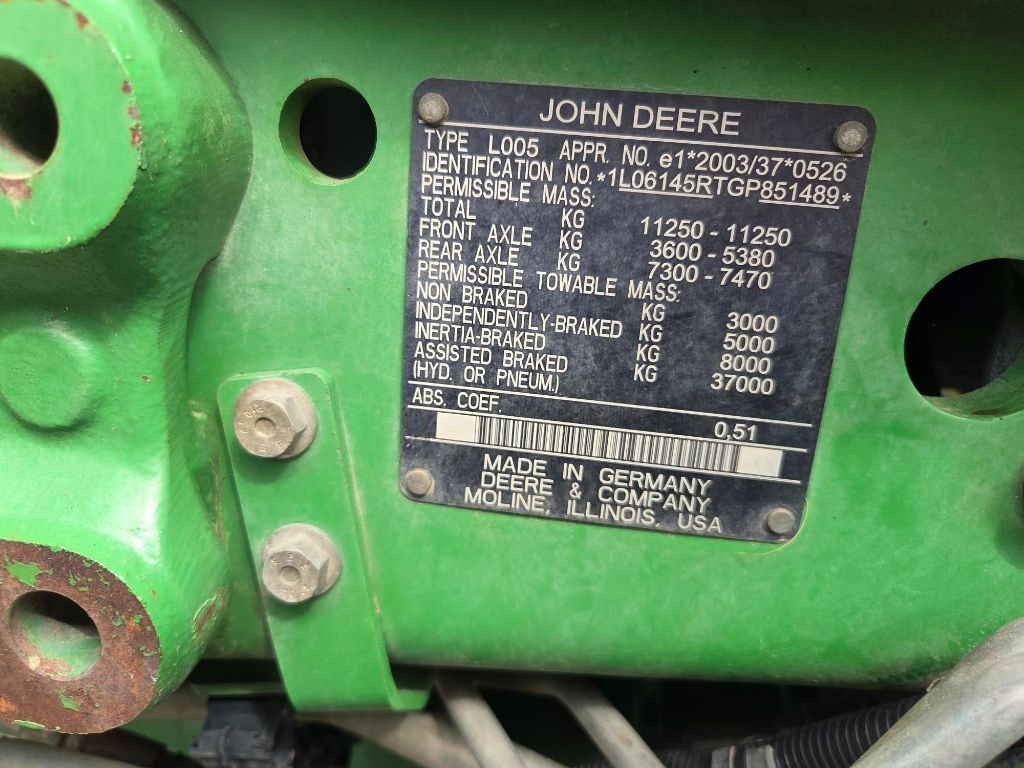 Tracteur chargeur JOHN DEERE 6145R - photo slide 2