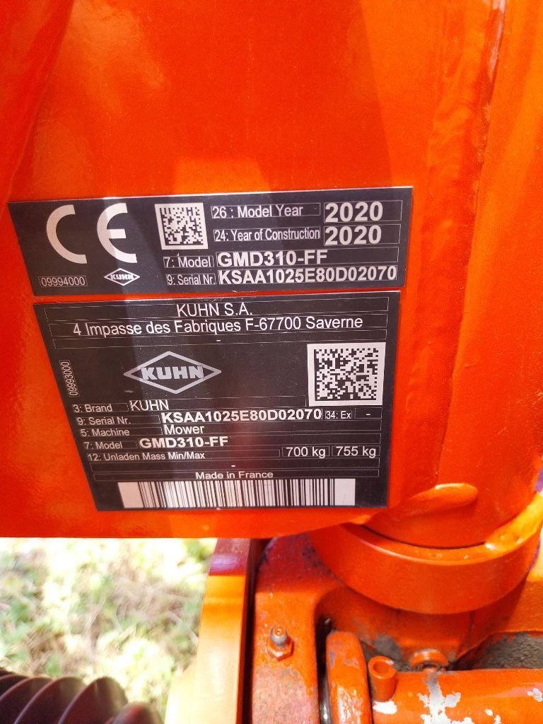 Faucheuse KUHN GMD 310-FF - photo slide 4