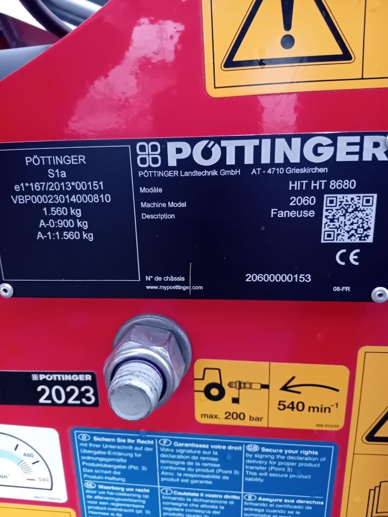Faneuse POTTINGER Hit 8680 - photo slide 3