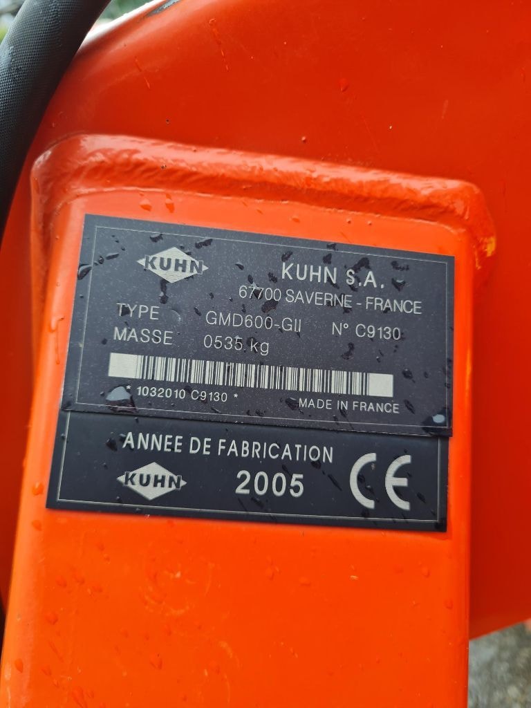 Faucheuse KUHN Gmd 600 GII - photo slide 10