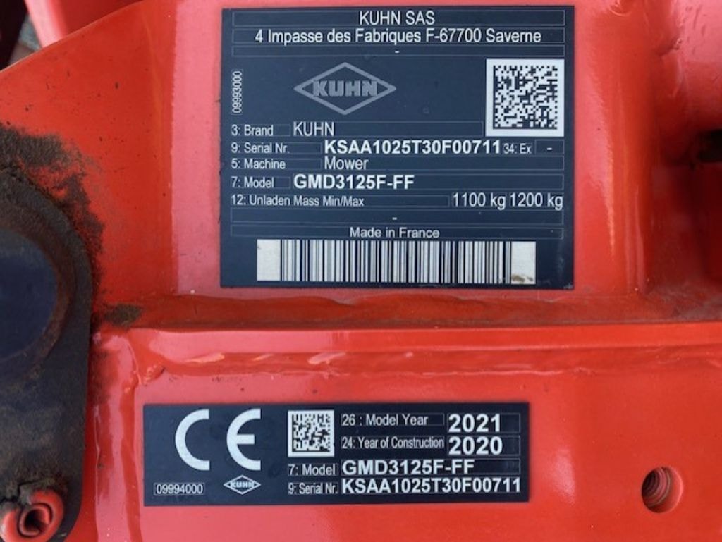 Faucheuse KUHN GMD 3125 F-FF - photo slide 17