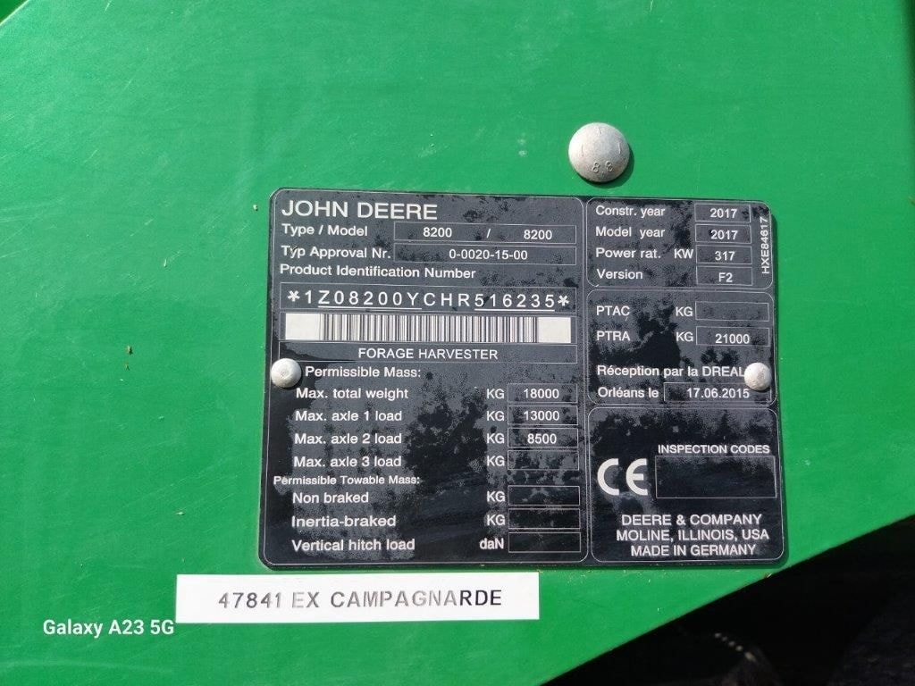 Ensileuse JOHN DEERE 8200i - photo slide 11