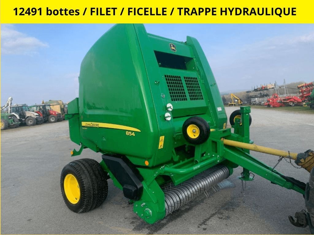 Presse balles rondes JOHN DEERE 854 Spécial Édition pic up 2.20m  - photo slide 1