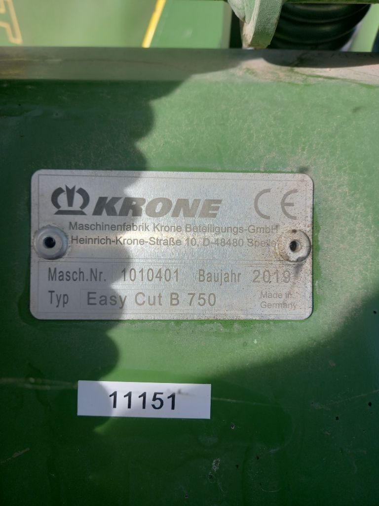 Faucheuse KRONE Easy cut B 750 - photo slide 11