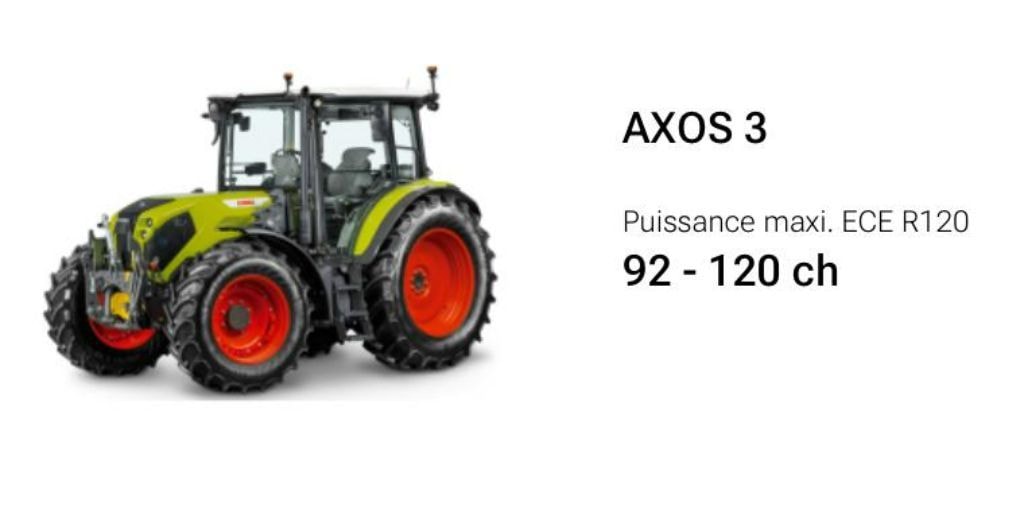 Tracteur CLAAS AXOS 3.110 TRADITION - photo slide 1
