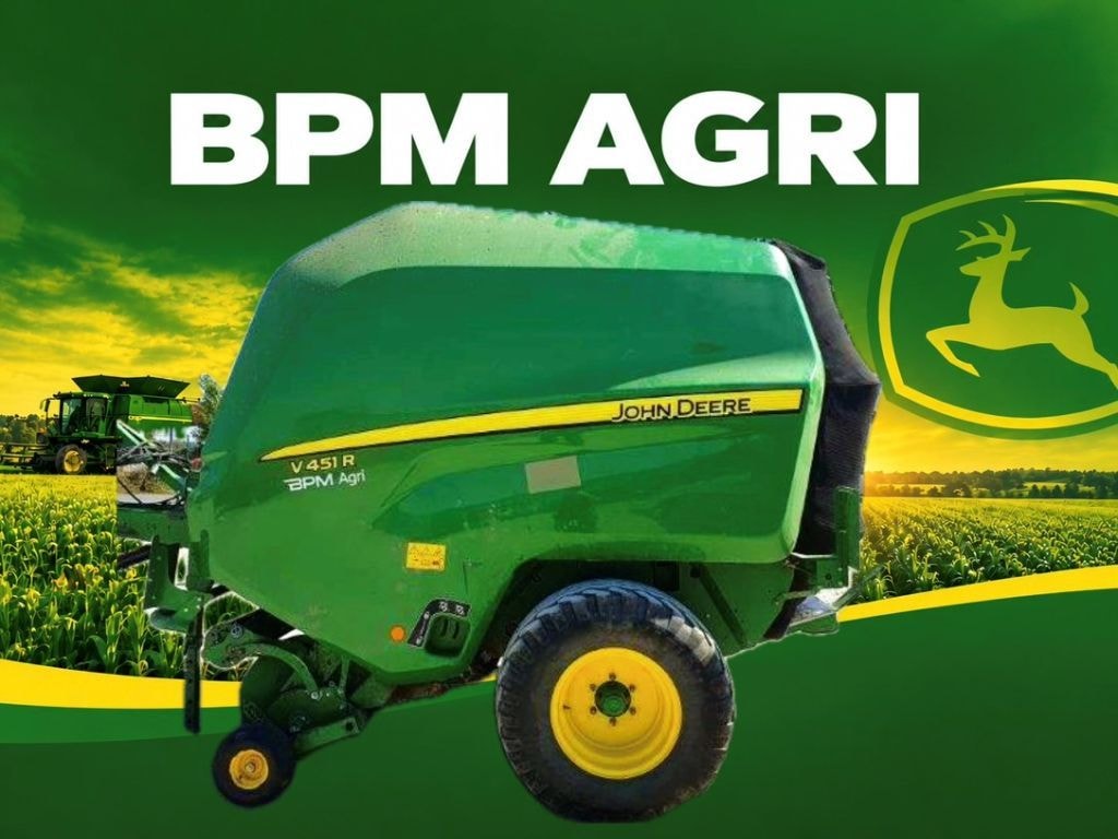 Presse balles rondes JOHN DEERE V451R - photo slide 1