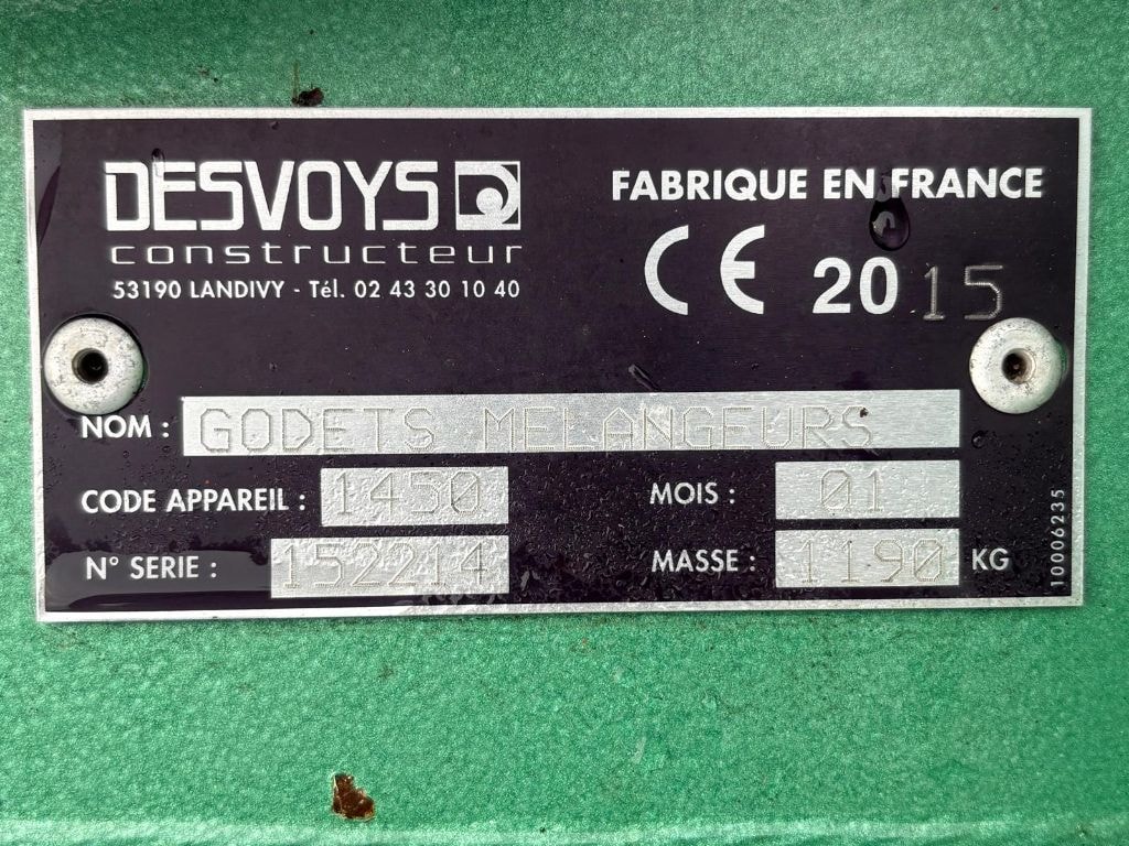 Godet TP Desvoys 1450 - photo slide 9