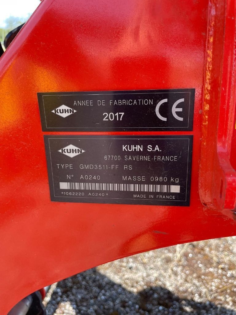 Faucheuse KUHN GMD 3511-FF RS 1000 - photo slide 2