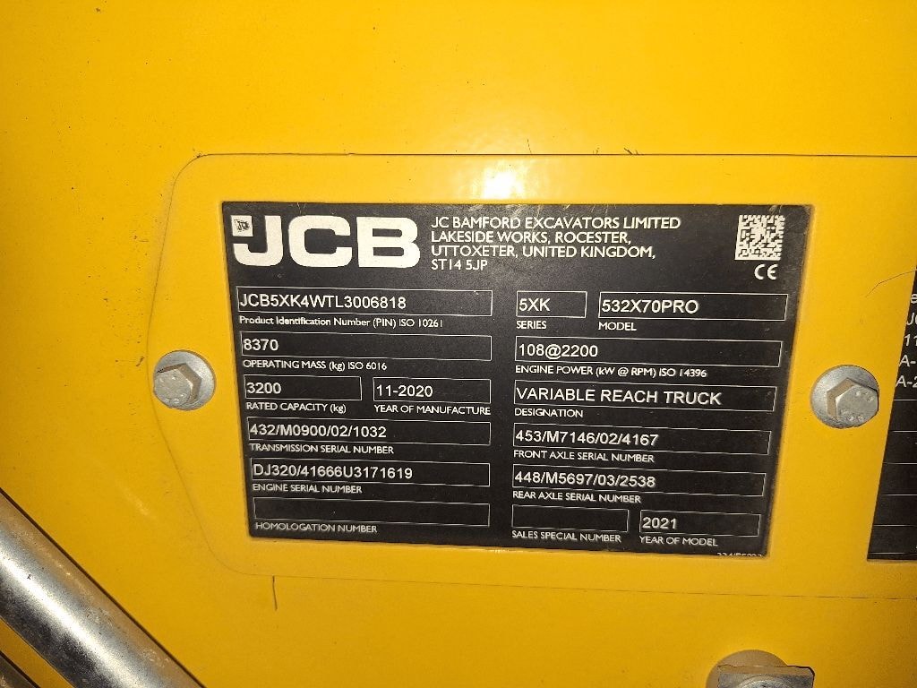 Telescopique JCB 532 70 agri pro - photo slide 9