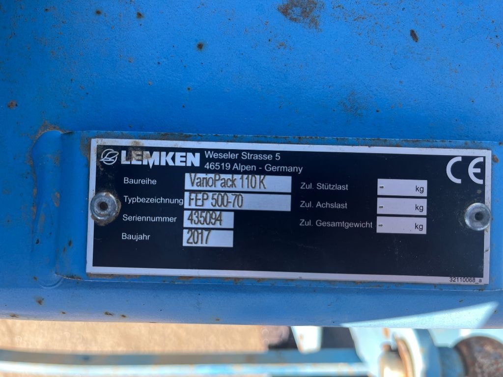 Tasse Avant LEMKEN Vario pack 110 - photo slide 6