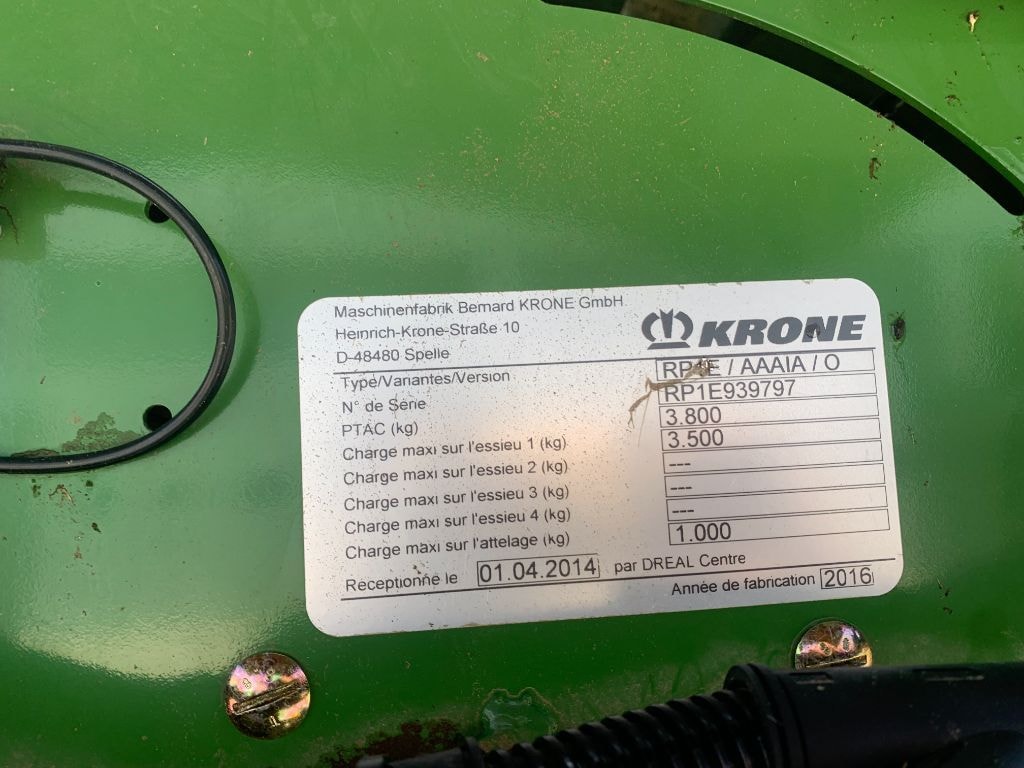 Presse balles rondes KRONE fortima 1500 - photo slide 24