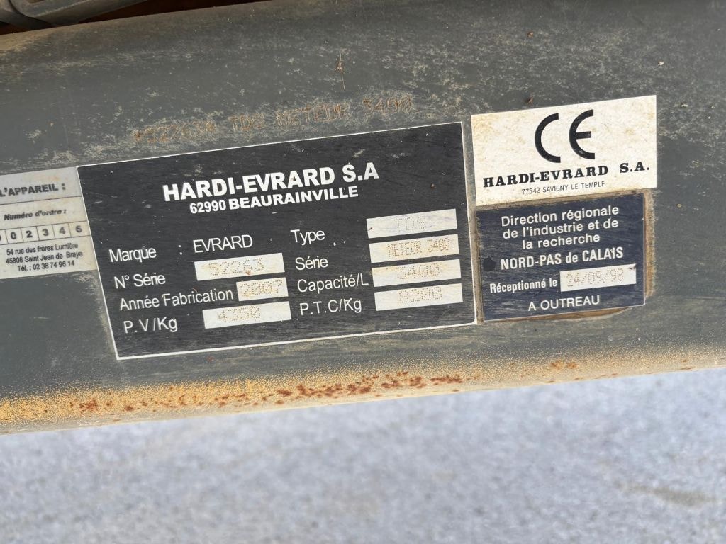 Pulverisateur EVRARD Meteor 3400 - photo slide 9