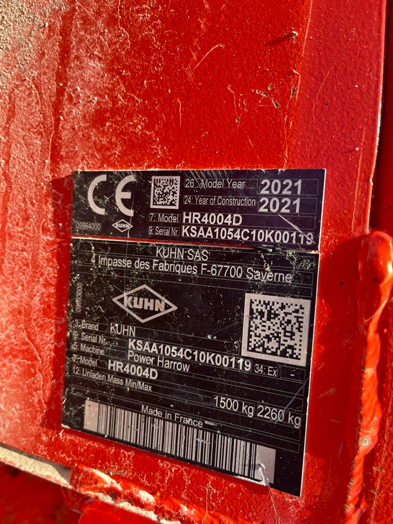 Herse rotative KUHN HR4004D - photo slide 10