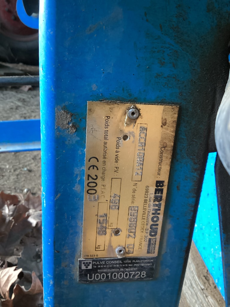 Pulverisateur BERTHOUD Access1000 litres - photo slide 7