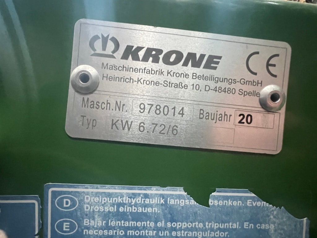 Faneuse KRONE Typ KW 6.72/6 - photo slide 2