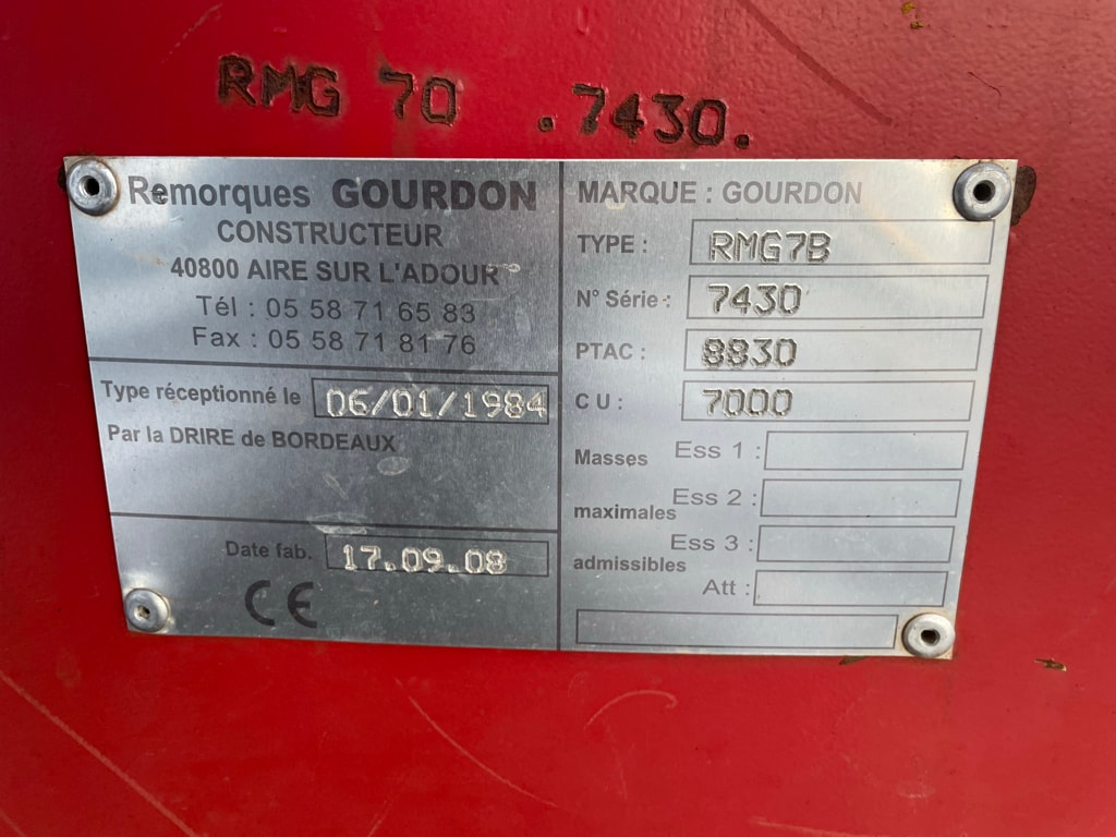 Benne GOURDON RMG7B - photo slide 5