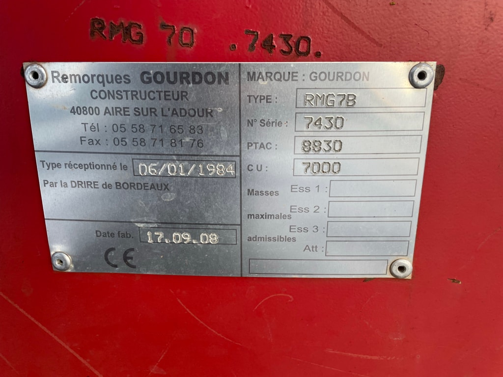 Benne GOURDON RMG7B - photo slide 6