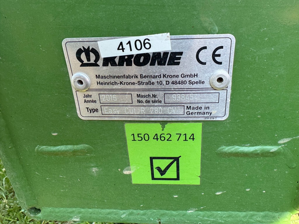 Faucheuse conditionneuse KRONE ECR 280 CV - photo slide 8